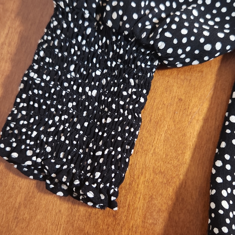 Sanctuary Black and White Dotted Blouse - Picture 3 of 6